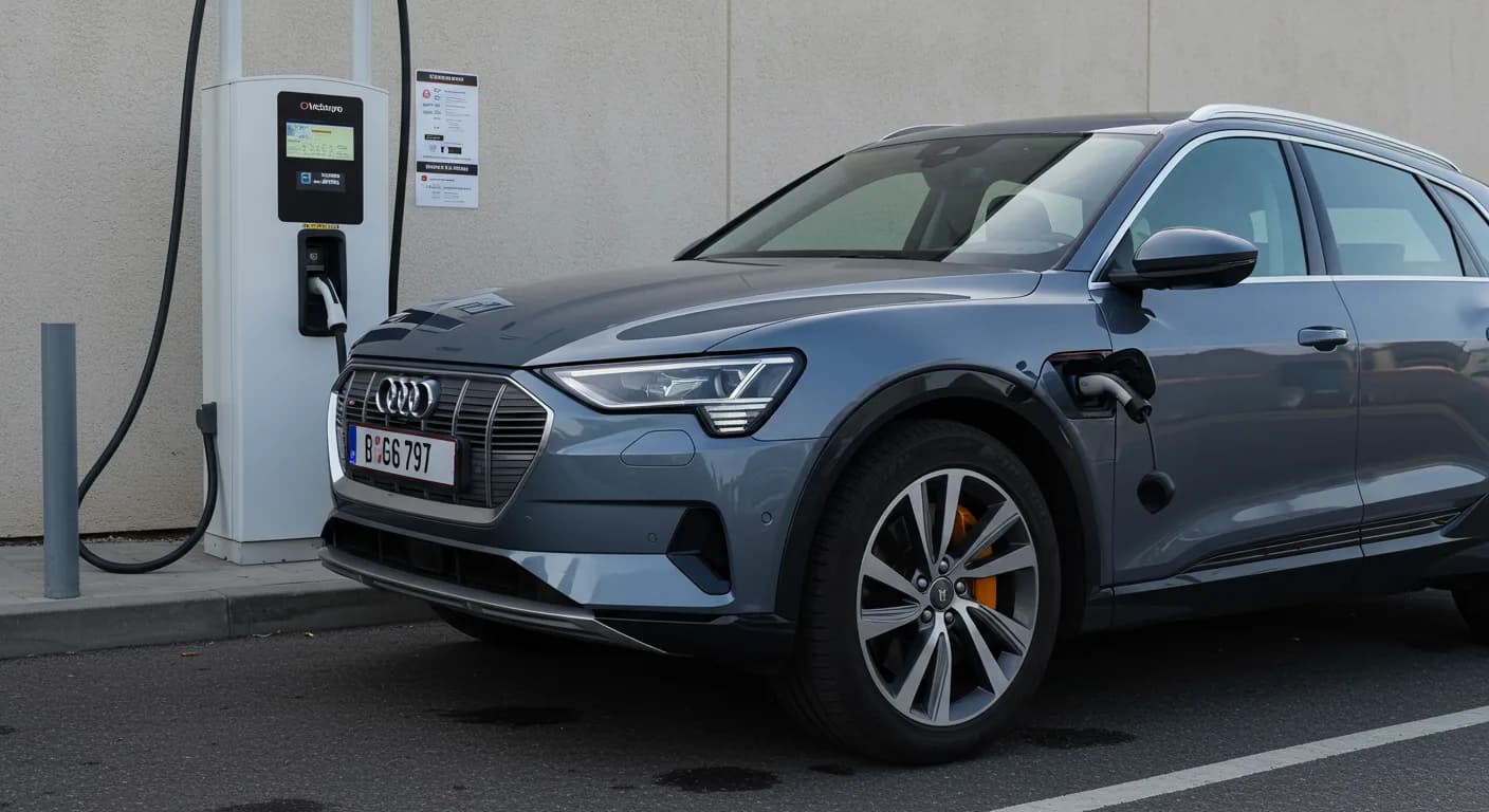 2022 Audi e-tron — Audi e-tron hanging cables