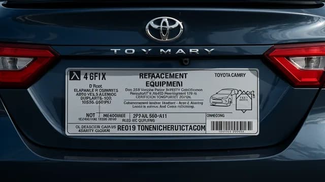 2021 TOYOTA Camry — Toyota Camry replacement certification label