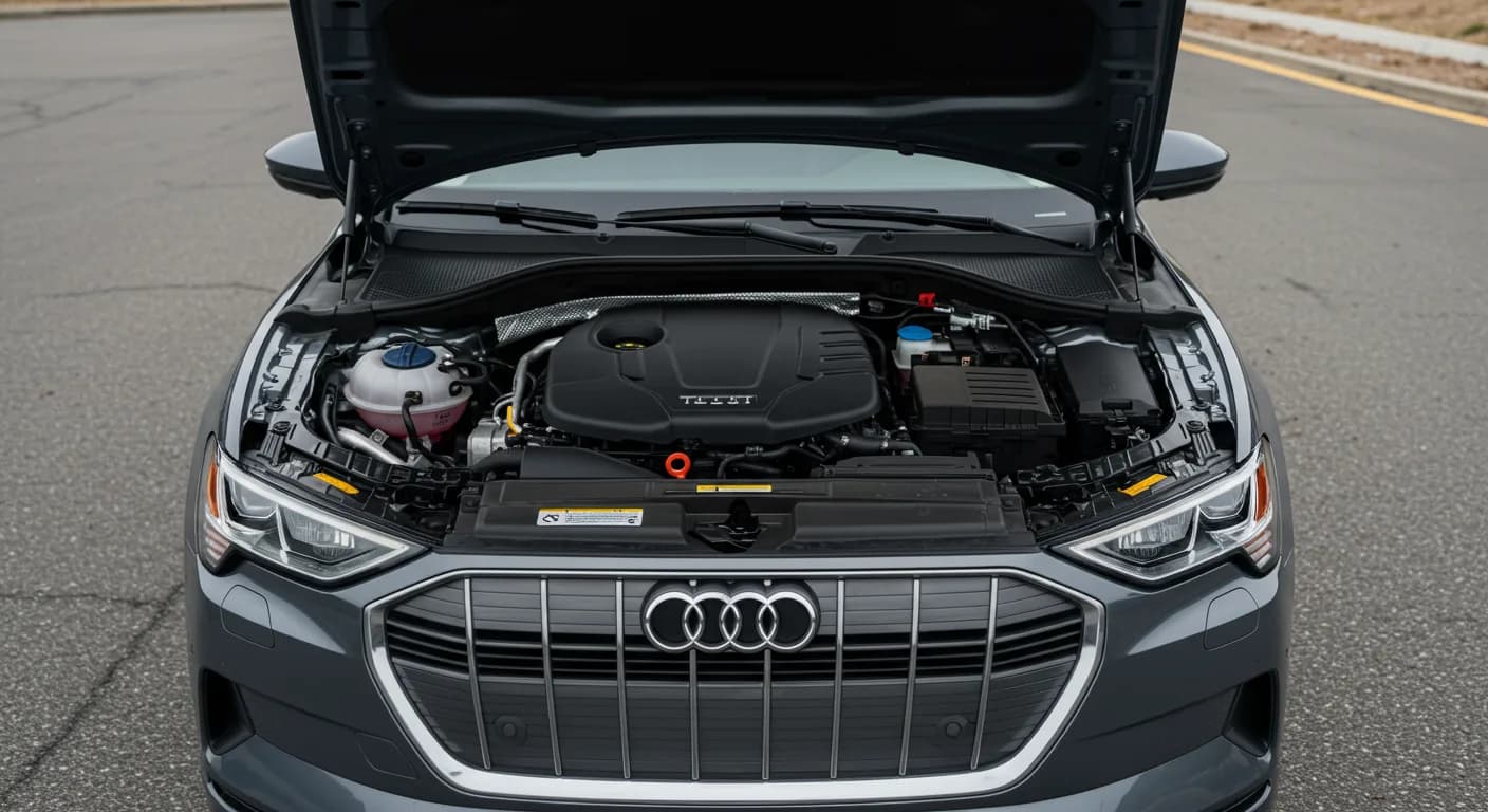 2021 Audi e-tron — Audi low coolant light