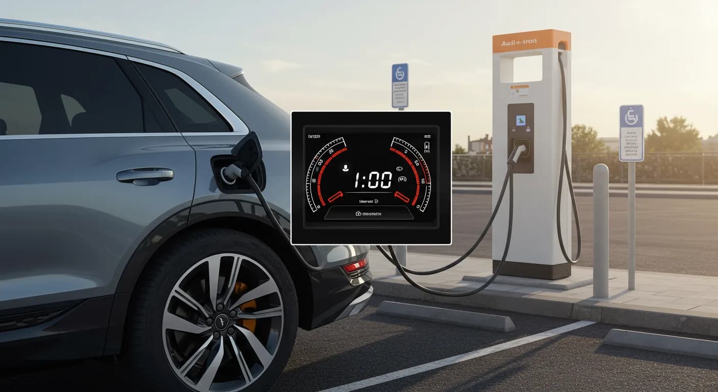 2022 Audi e-tron — Audi e-tron battery gauge display