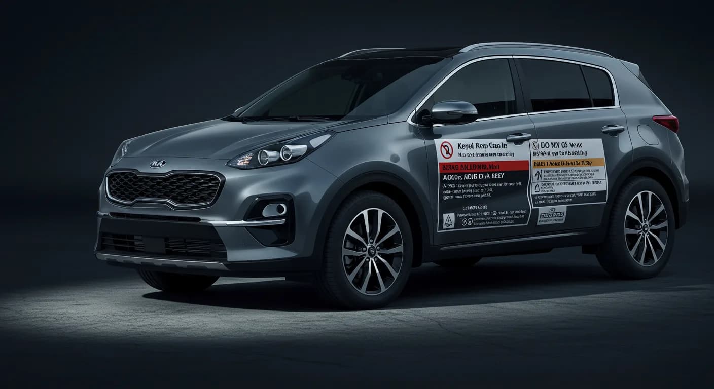 2023 Kia Sportage — Kia Sportage emissions sticker