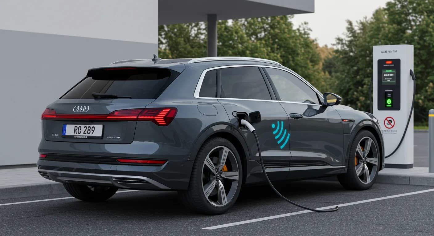 2023 Audi e-tron — Audi Phone Box wireless charging