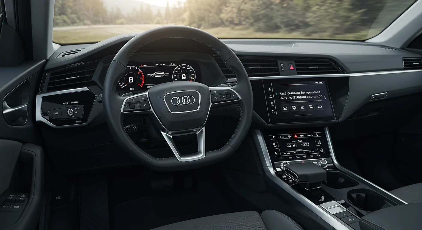 2021 Audi e-tron — Audi e-tron outside air temperature display