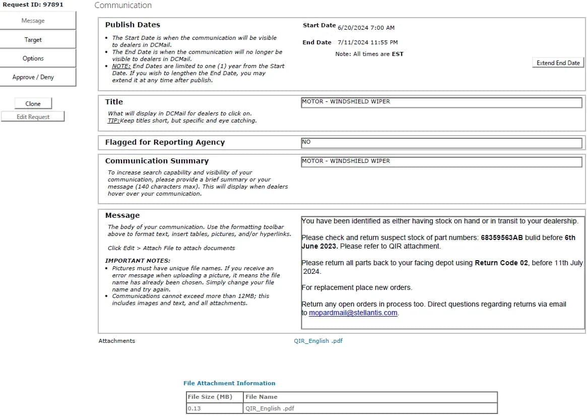 2025 Jeep Compass — manufacturer_communication document image 1