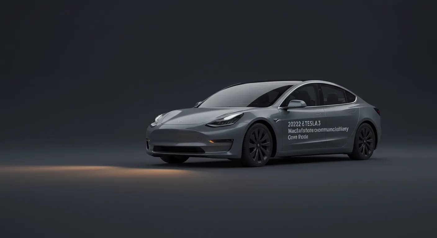 2022 TESLA Model 3 — 2022 TESLA Model 3 manufacturer_communication