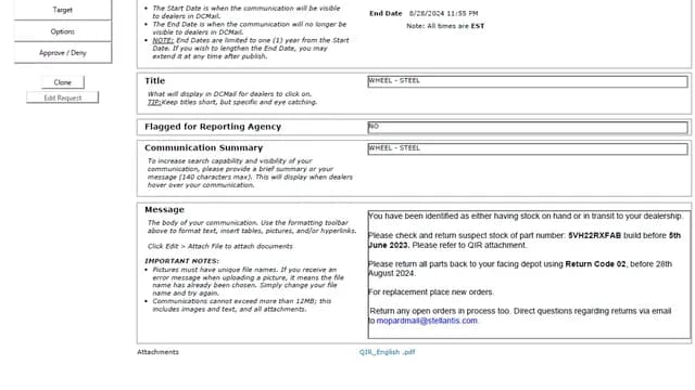 2024 Jeep Wrangler — manufacturer_communication document image 1