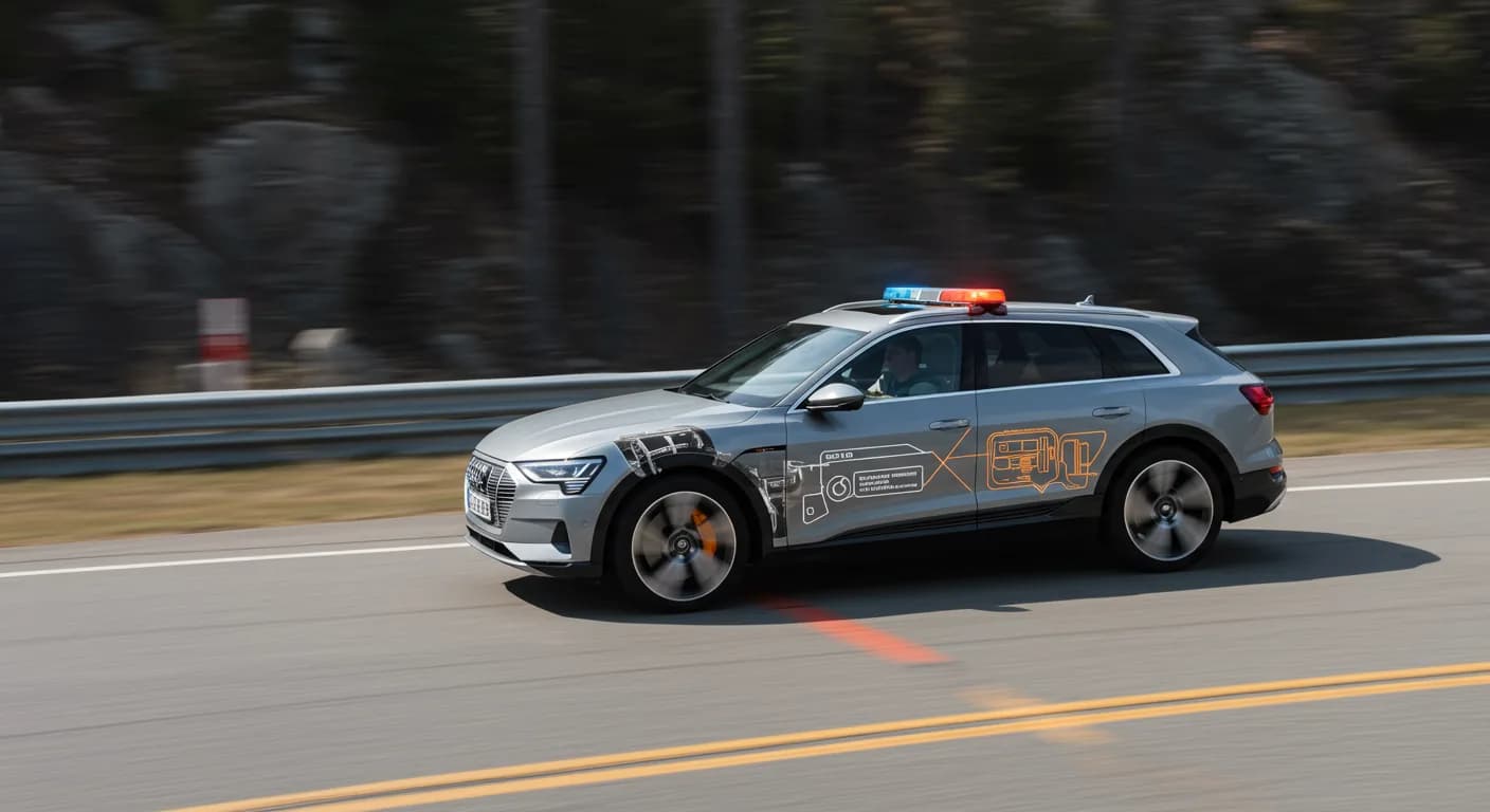2022 Audi e-tron — Audi overhead view camera blurry