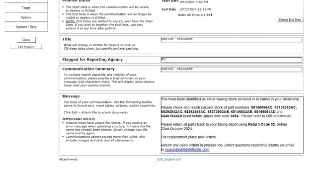 2025 Jeep Wrangler — manufacturer_communication document image 1