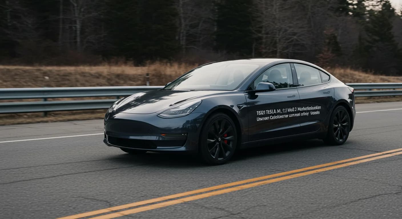 2021 TESLA Model 3 — 2021 TESLA Model 3 manufacturer_communication