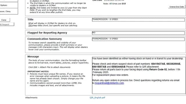 2023 Jeep Wrangler — manufacturer_communication document image 1