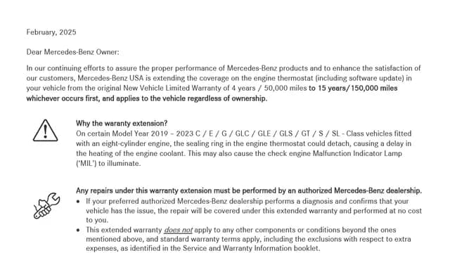 2021 Mercedes-Benz AMG GT — manufacturer_communication document image 1