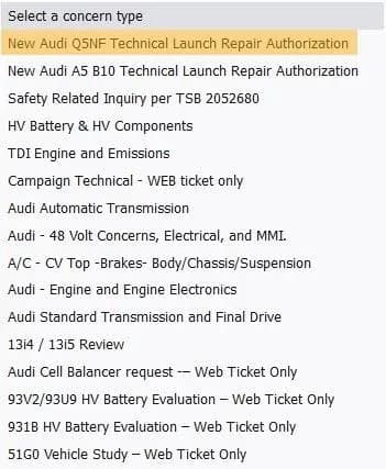 2025 Audi Q5 — manufacturer_communication document image 1