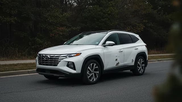 2021 Hyundai Tucson — Hyundai white paint peeling