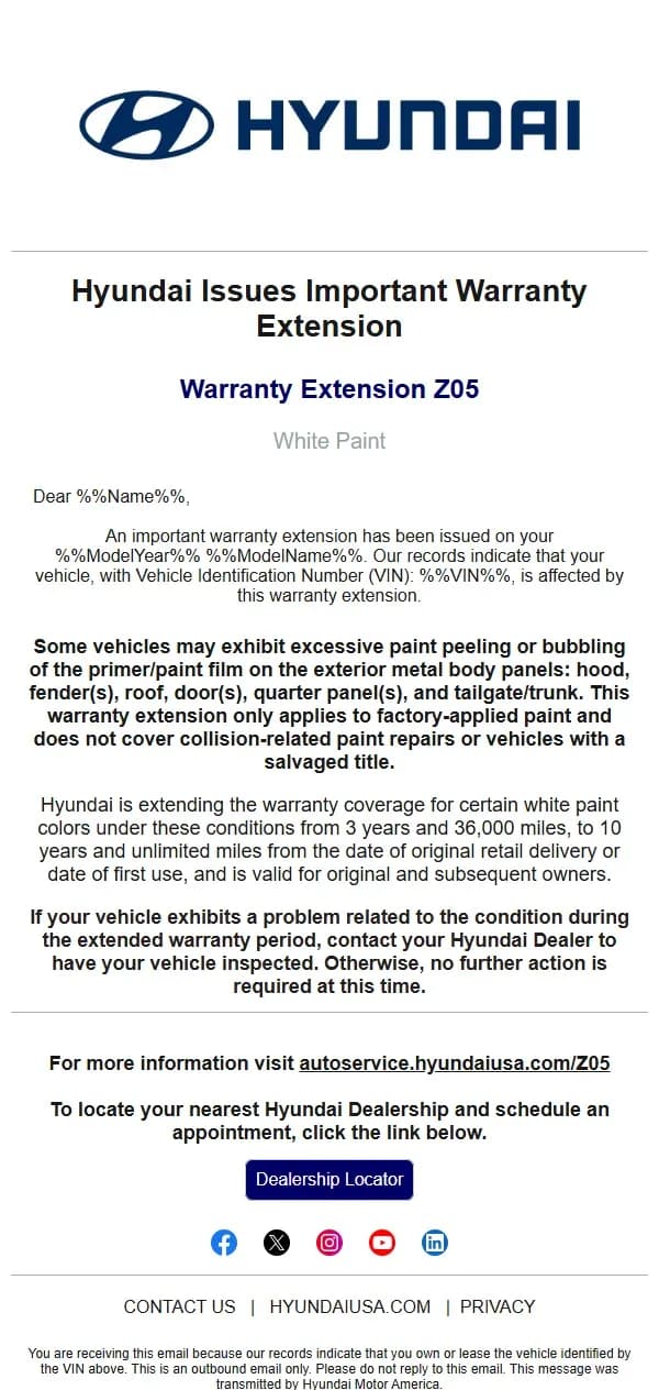 2021 Hyundai Tucson — manufacturer_communication document image 1