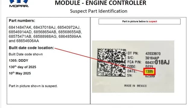 2025 Jeep Wrangler — manufacturer_communication document image 1