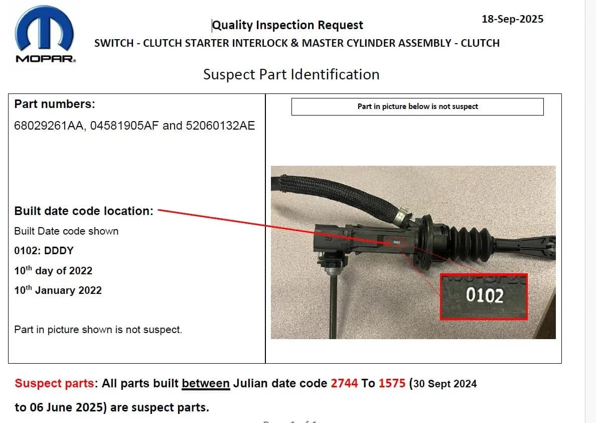 2026 Jeep Wrangler — manufacturer_communication document image 1