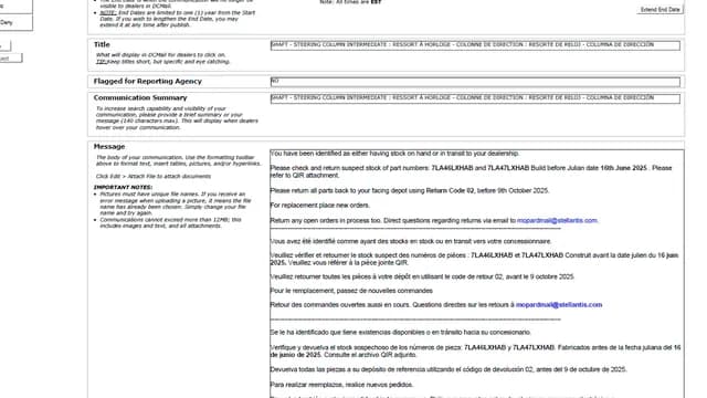 2022 Jeep Compass — manufacturer_communication document image 1