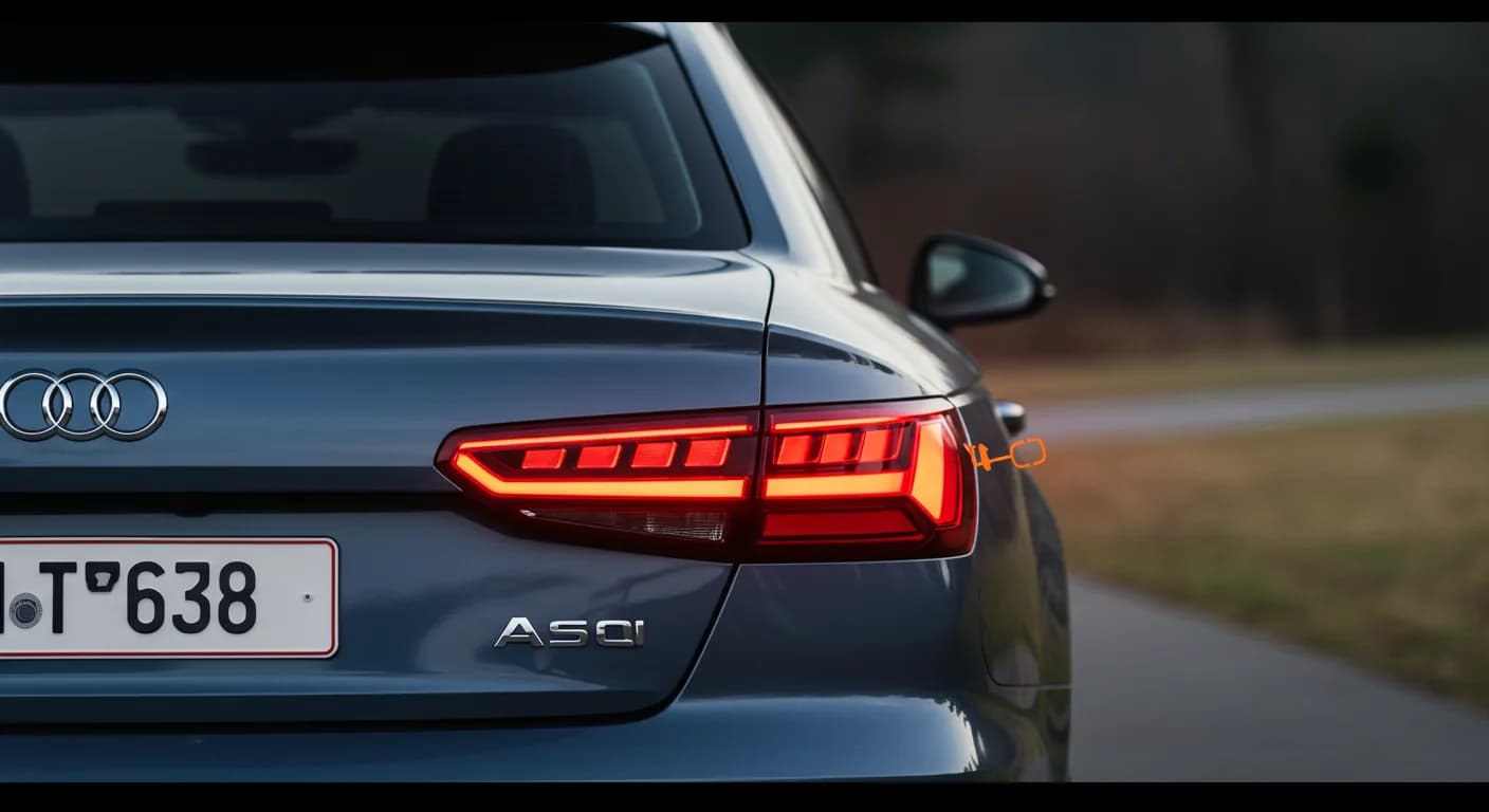 2021 Audi A4 — 2021 Audi A4 tail lamp warning