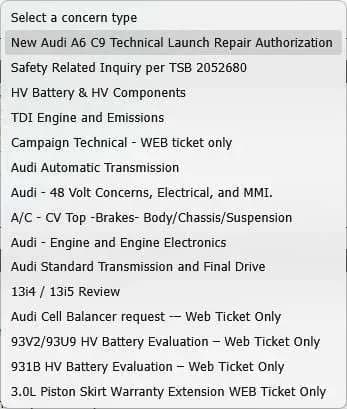 2026 Audi A6 — manufacturer_communication document image 1