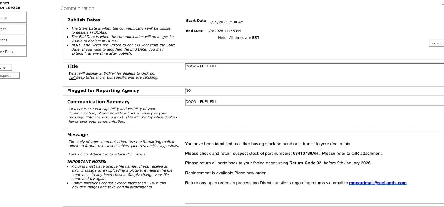 2024 Jeep Wrangler — manufacturer_communication document image 1