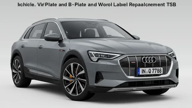 2022 Audi e-tron — Audi e-tron VIN plate
