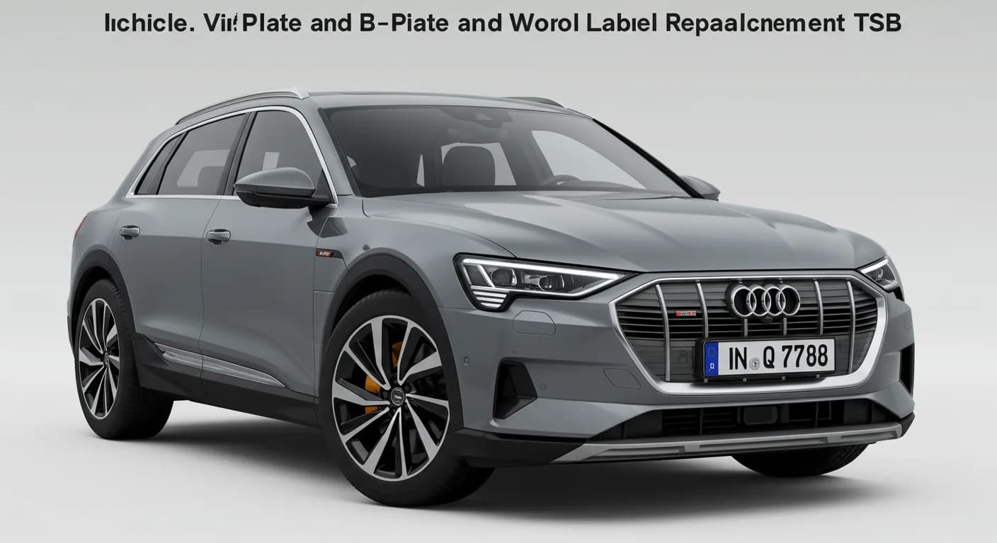 2022 Audi e-tron — Audi e-tron VIN plate