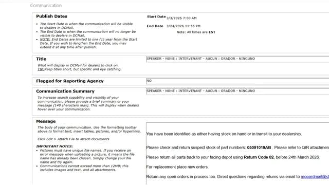 2025 Jeep Compass — manufacturer_communication document image 1