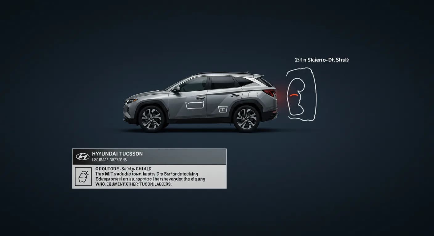 2025 Hyundai Tucson — Hyundai Tucson airbag label