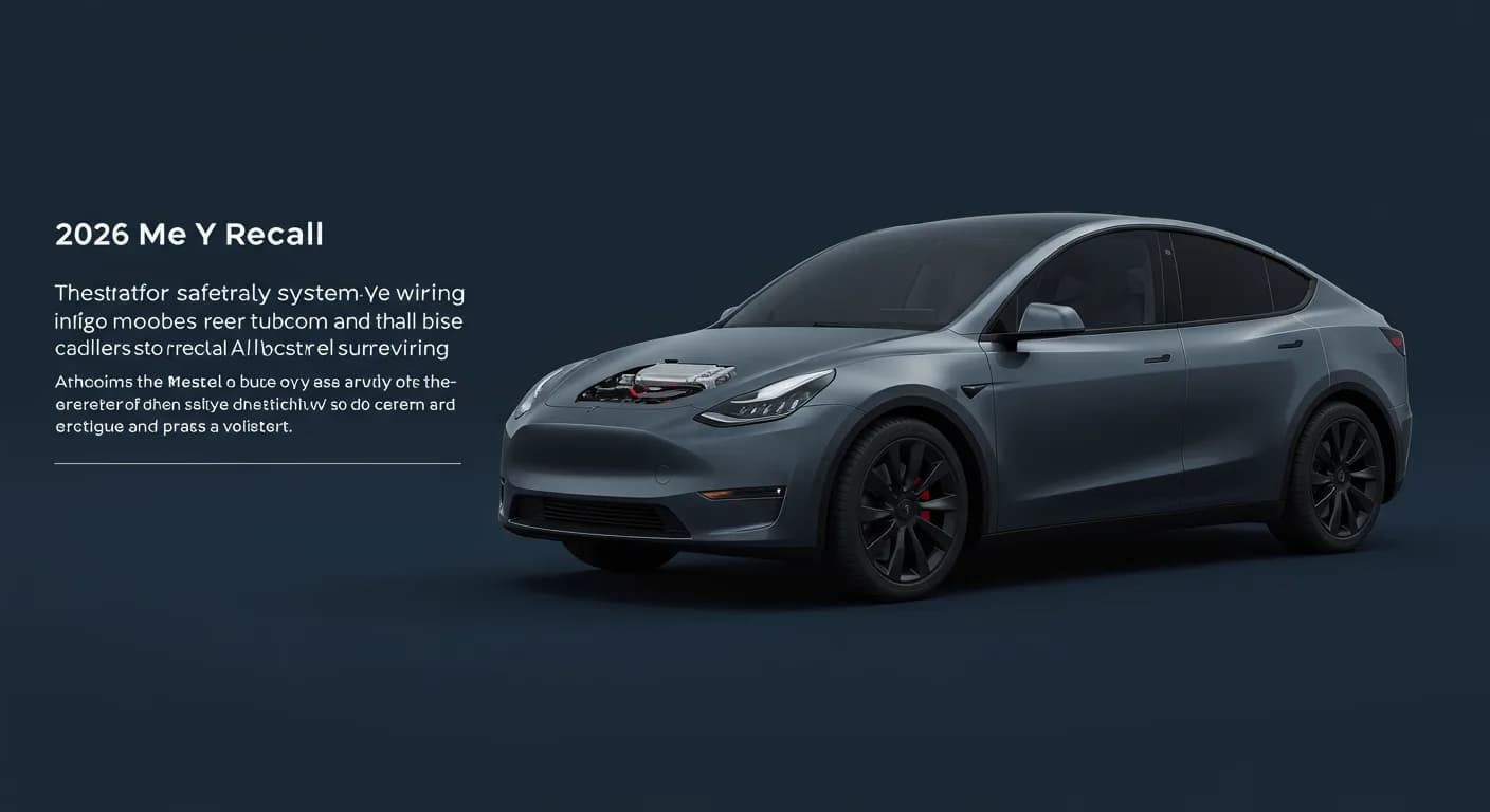 2026 TESLA Model Y — 2026 Tesla Model Y recall