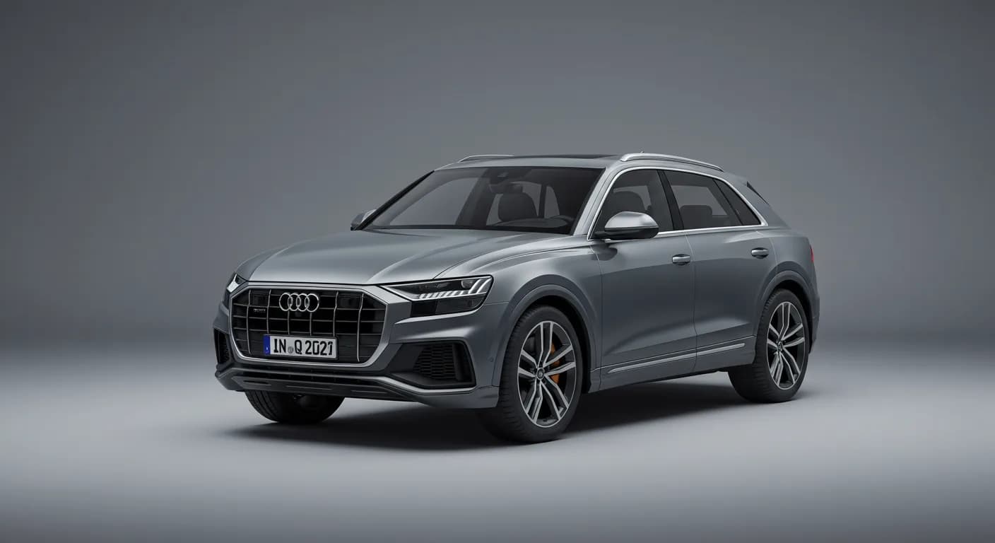 Audi Q8 April 2026 safety roundup — editorial illustration