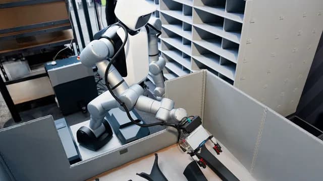 Mobile humanoid robots for automotive logistics - Agile Robots, Audi, Dassault Systèmes and NVIDIA announced at NVIDIA GTC Berlin a proof-of-concept to automate parts sequencing at Audi's Ingolstadt plant using mobile humanoids.
