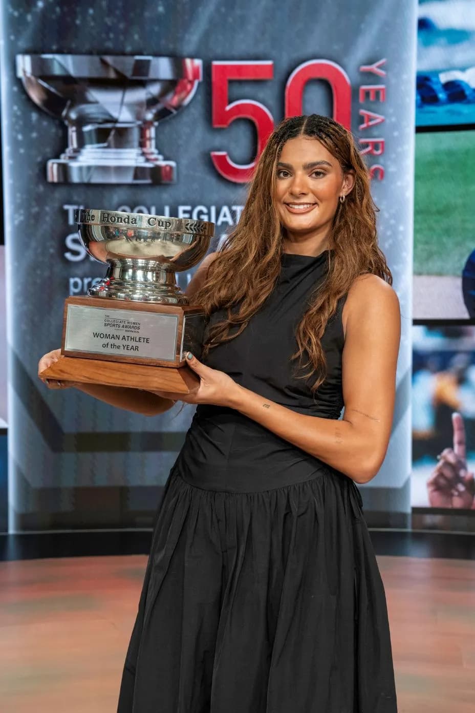 Lauren Betts, a senior basketball player from UCLA, named 2026 Collegiate Woman Athlete of the Year. c) Dare to Be Films/CWSA