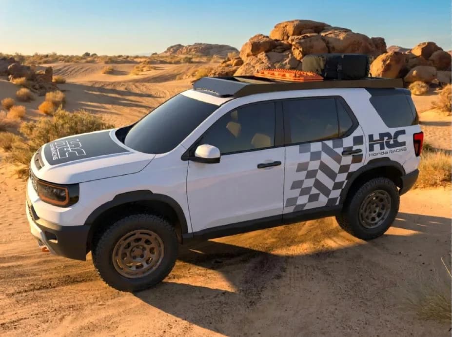 This is one of three 2027 Honda Passport TrailSport Baja Chase Vehicles built by HRC to provide race support for the new Passport Baja Spec in competition.