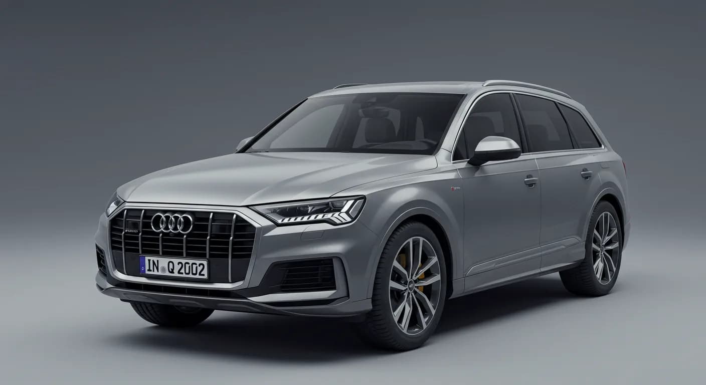 2025 AUDI Q7 safety profile — editorial illustration