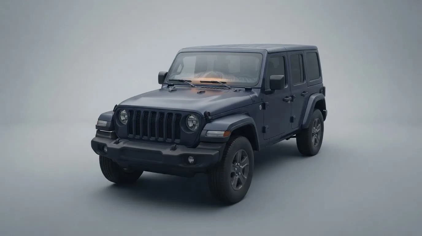 2023 JEEP Wrangler safety profile — editorial illustration
