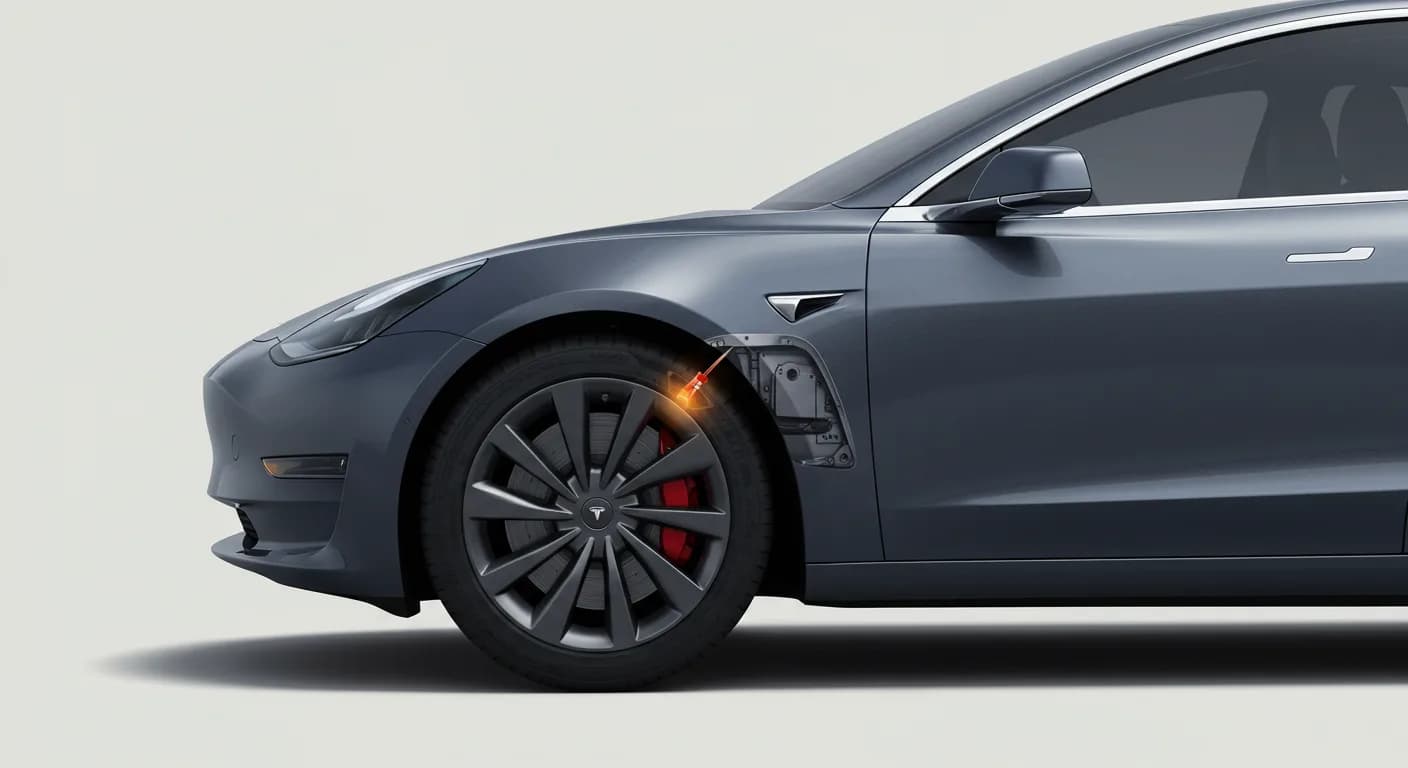 2021 TESLA Model 3 safety profile — editorial illustration