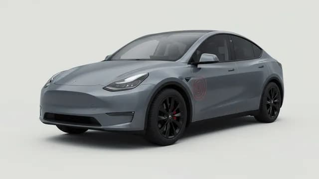 2022 TESLA Model Y safety profile — editorial illustration