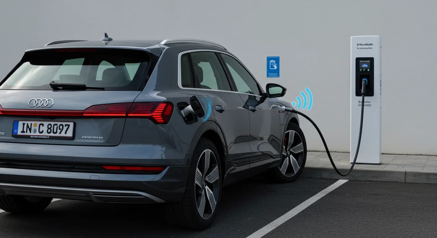 2021 Audi e-tron — Audi wireless phone charging