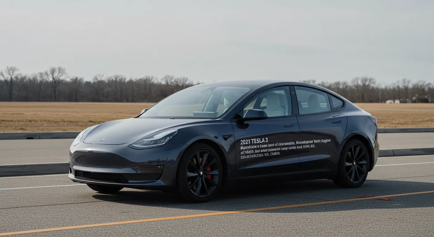 2021 TESLA Model 3 — 2021 TESLA Model 3 manufacturer_communication
