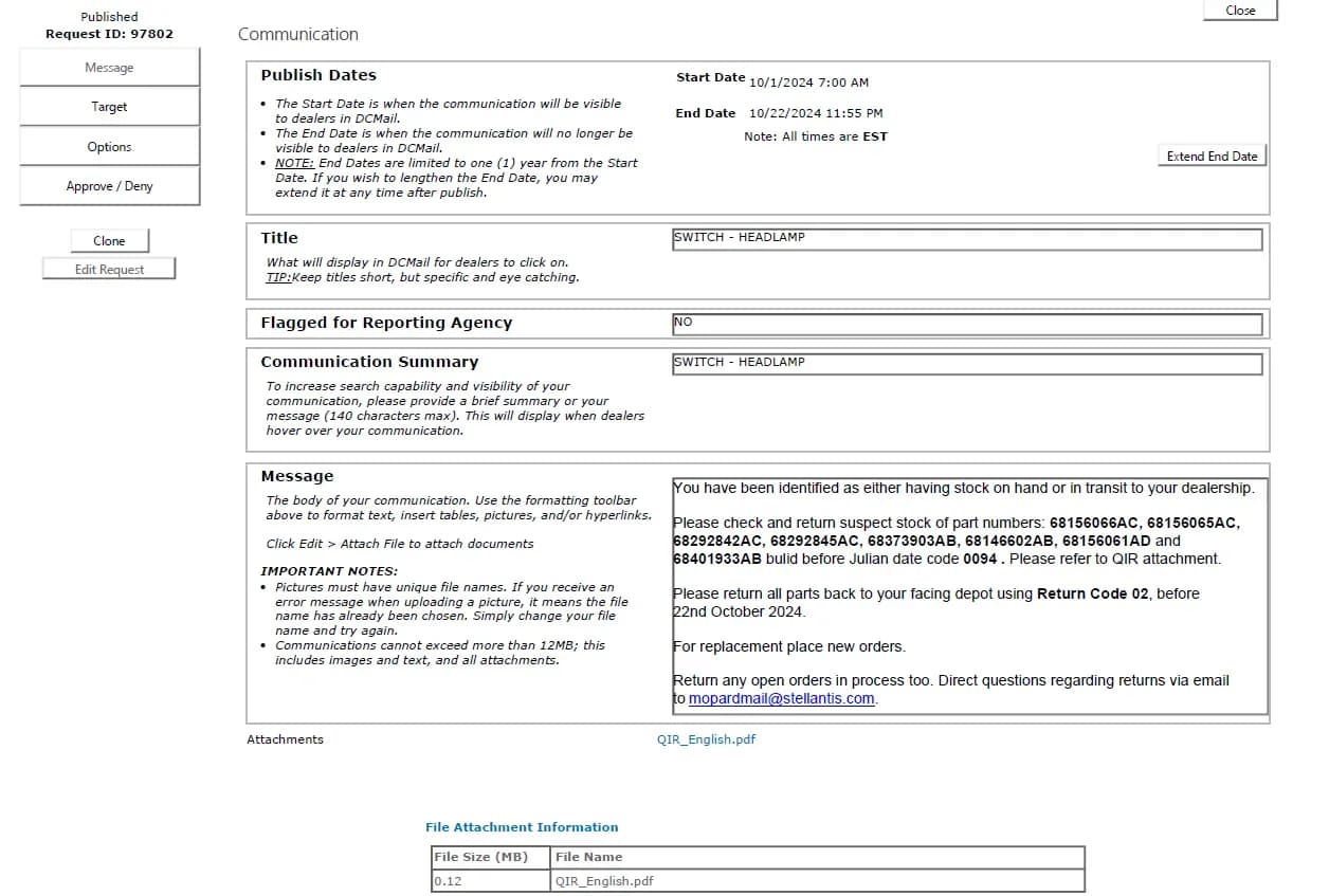 2025 Jeep Wrangler — manufacturer_communication document image 1