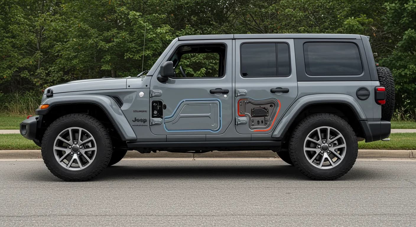 2022 Jeep Wrangler — Jeep Wrangler hinge door parts