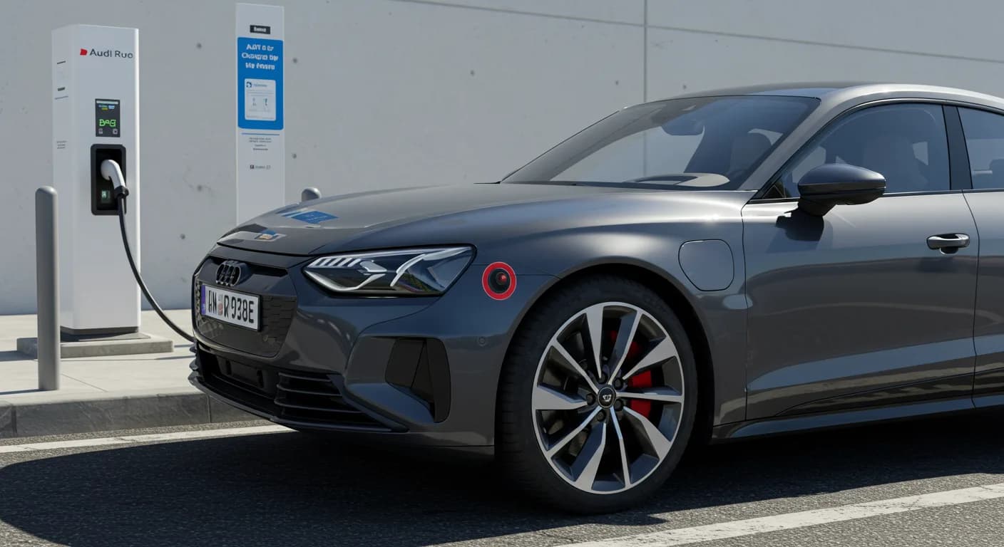 2022 Audi RS e-tron GT — Audi e-tron GT charging flap display