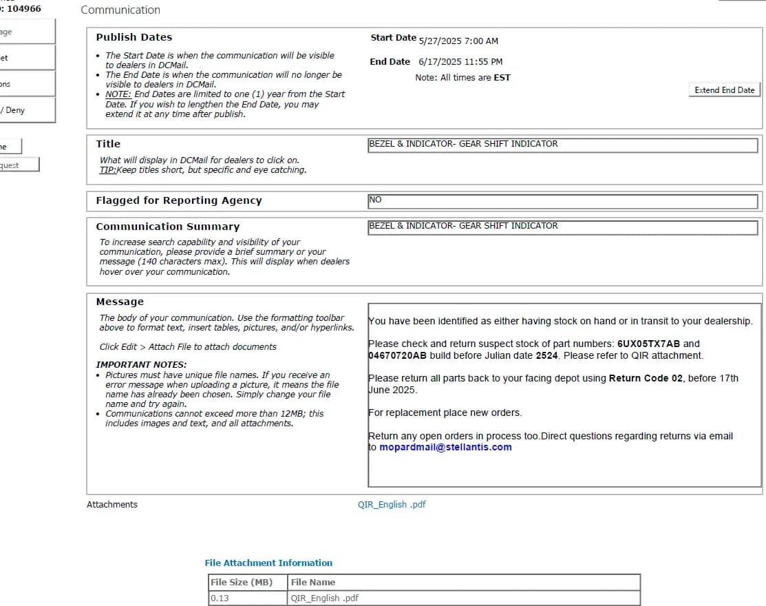 2023 Jeep Wrangler — manufacturer_communication document image 1