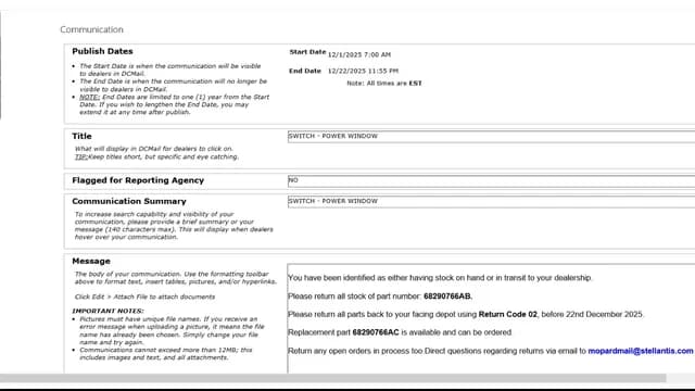 2023 Jeep Wrangler — manufacturer_communication document image 1