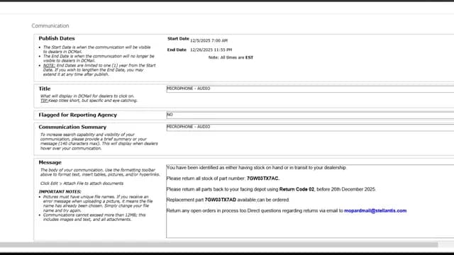 2026 Jeep Wrangler — manufacturer_communication document image 1