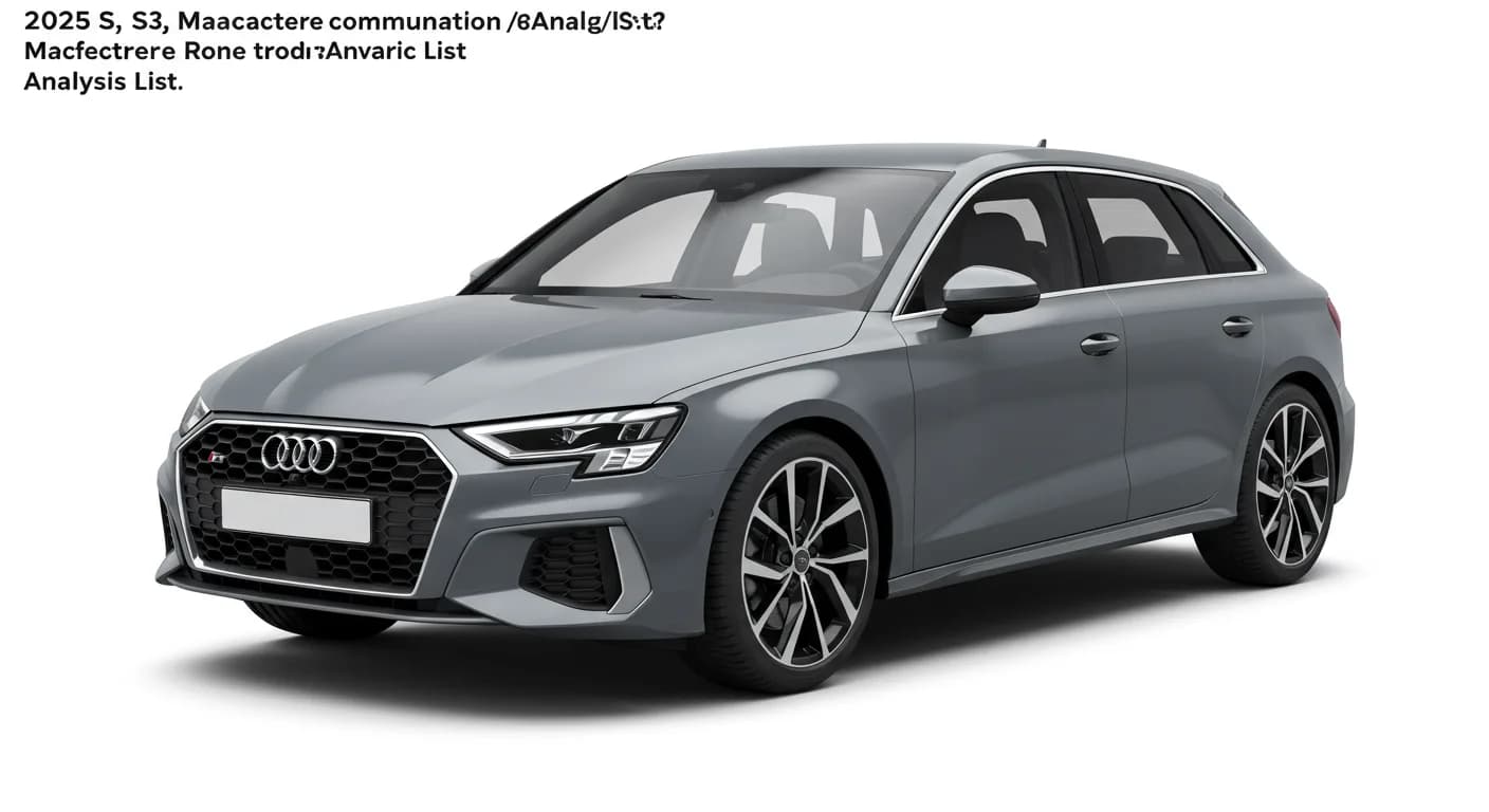 2025 Audi S3 — 2025 Audi S3 manufacturer_communication