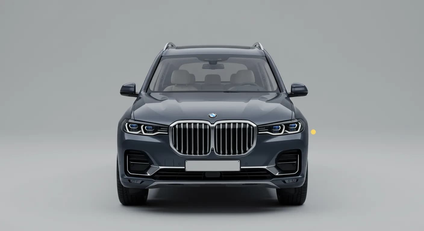 BMW X7 April 2026 safety roundup — editorial illustration