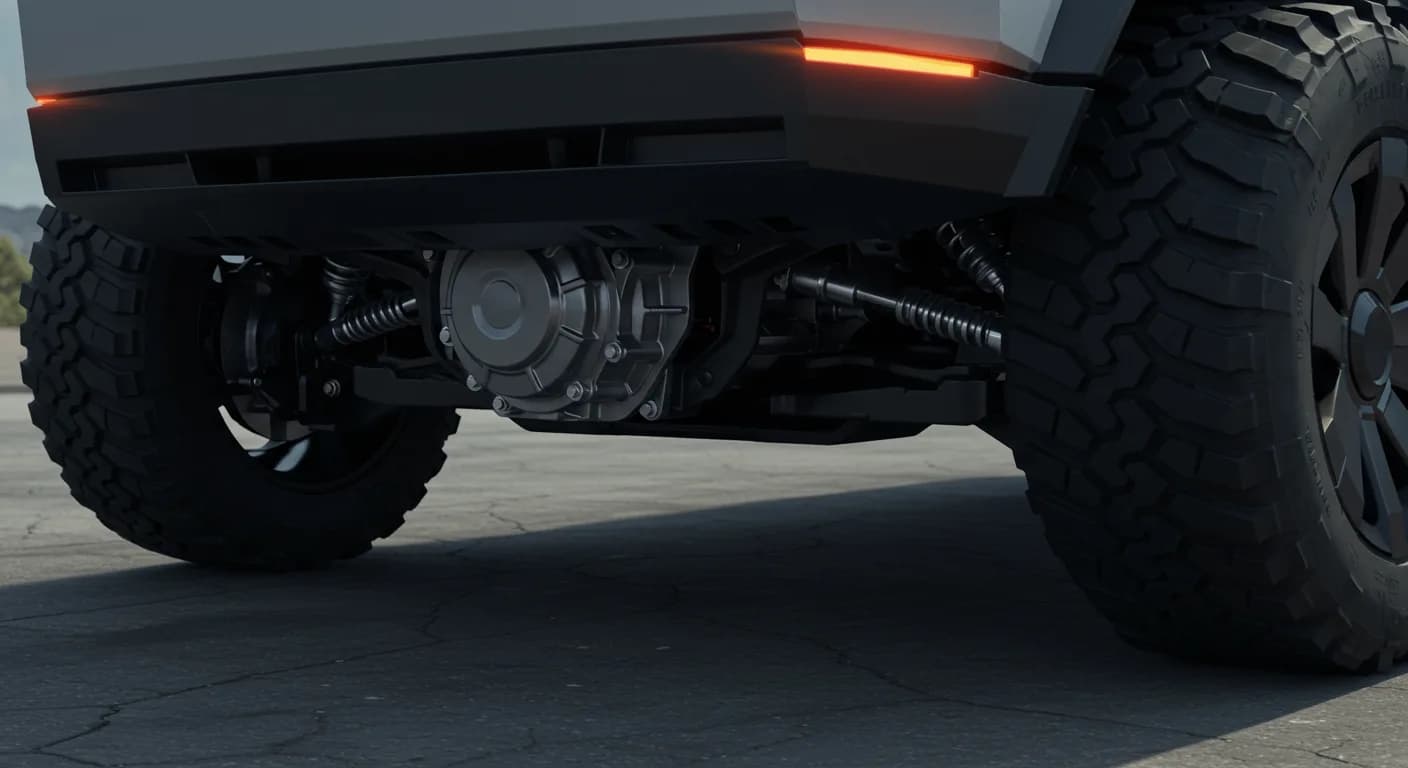 2024 TESLA Cybertruck — Tesla Cybertruck underbody fasteners