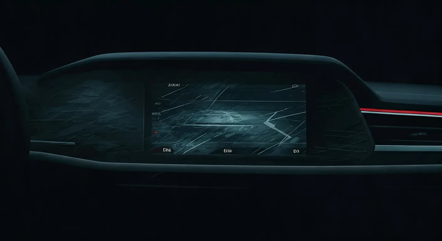 2023 Audi e-tron — Audi e-tron instrument cluster scratches