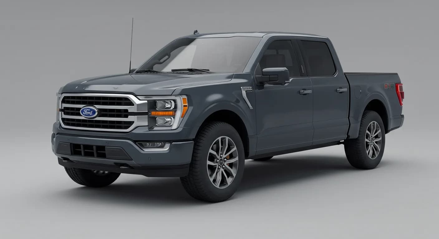 2025 FORD F-150 safety profile — editorial illustration